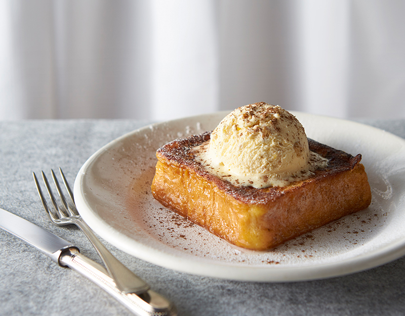 French Toast with Gingernut Ice Cream