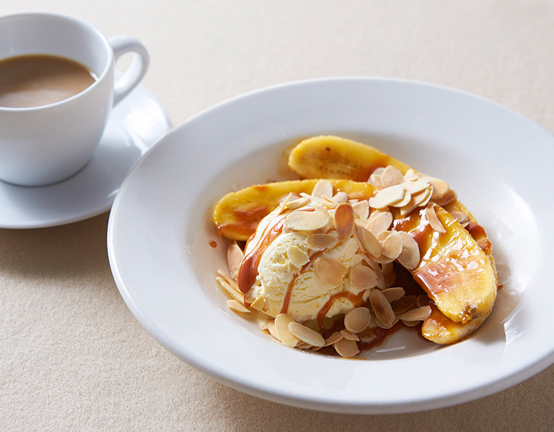 Caramel Toffee Banana with Vanilla Ice Cream